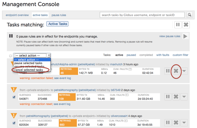 Figure 1: Cancel Tasks