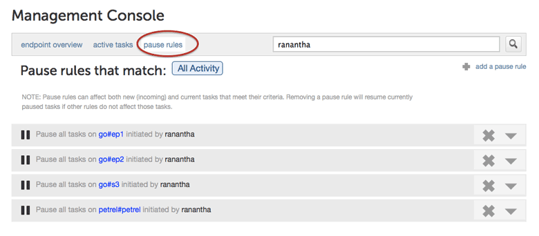 Figure 6: Pause Rules